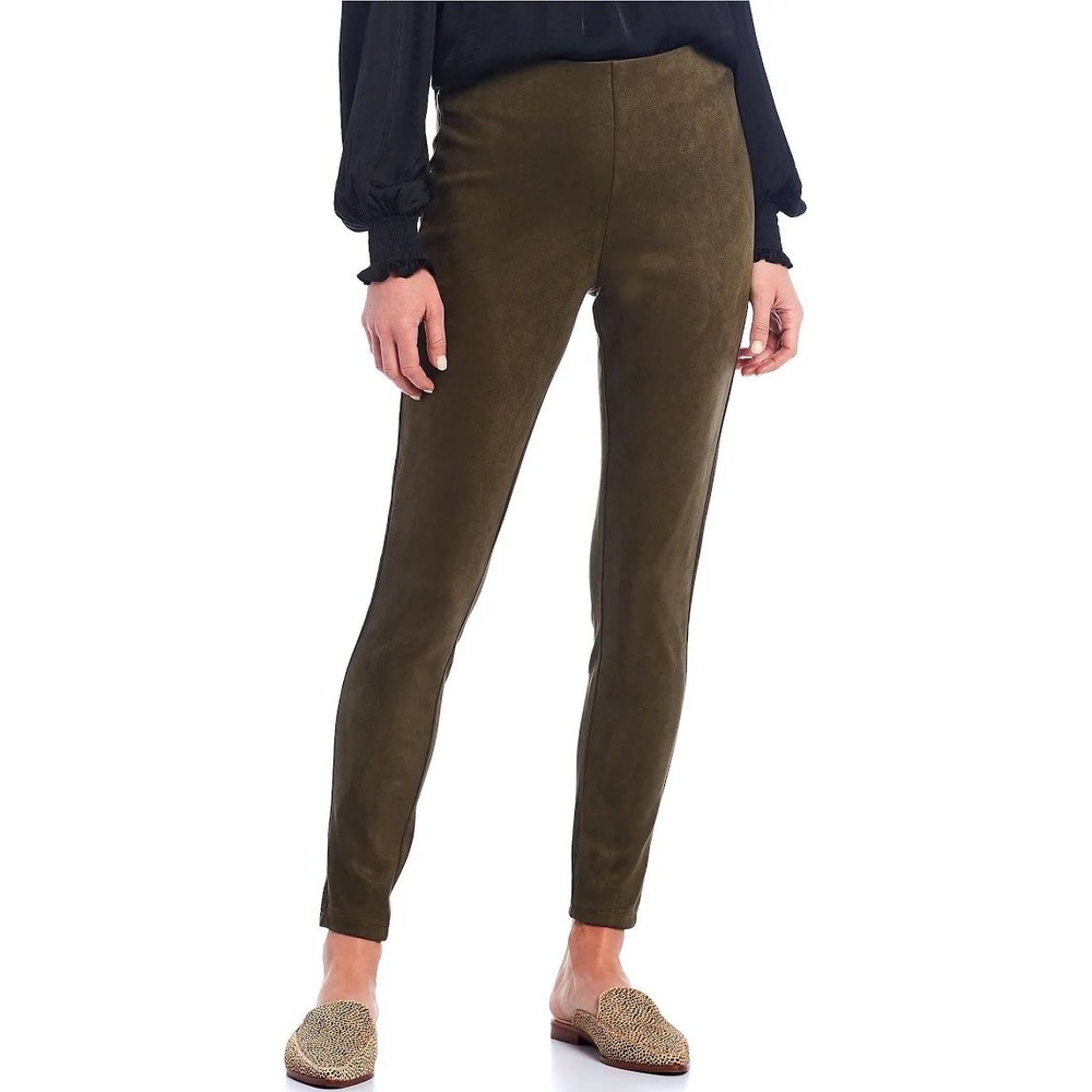 Gibson Latimer Olive Green Faux Suede Pull On Leggings Pants XL MV22230P-DL NEW